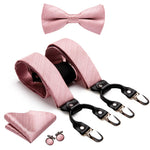 6 Clips Braces Bow Tie Hanky Cufflinks