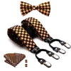 6 Clips Braces Bow Tie Hanky Cufflinks