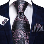 Peacock Blue Novelty Design Silk Tie