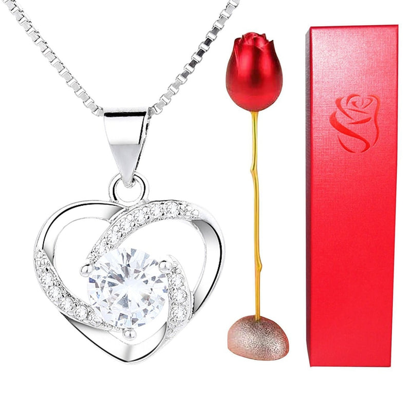 Rose Holder Eternal Love Necklace