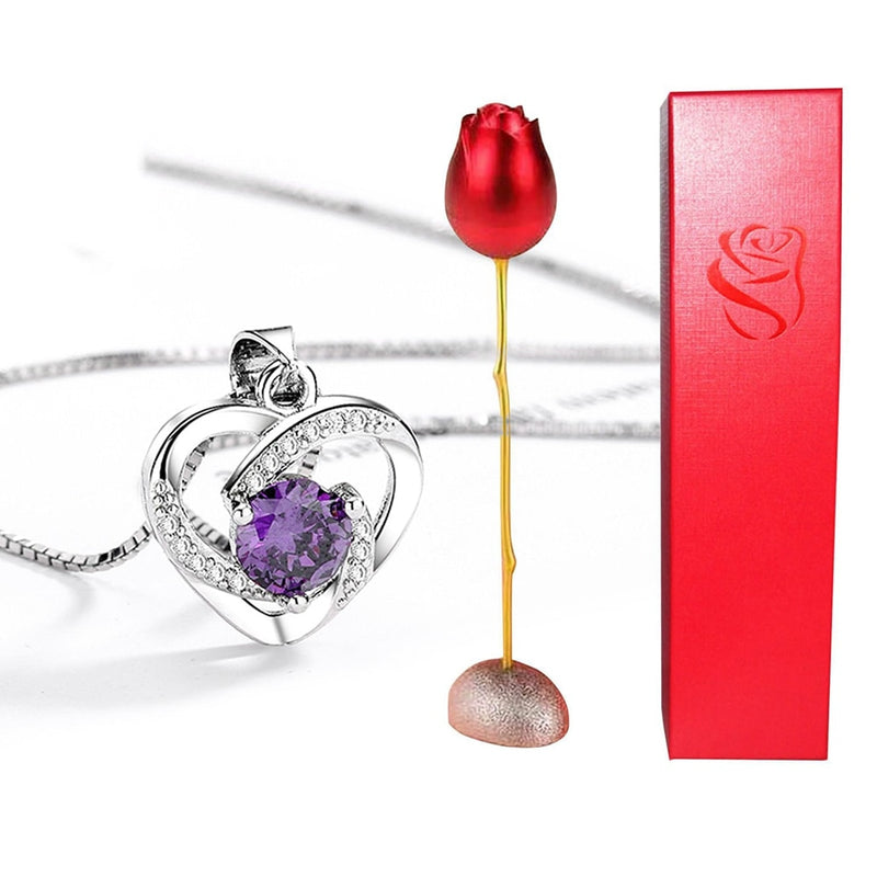 Rose Holder Eternal Love Necklace