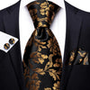 Floral Black Gold Ties Paisley NeckTie