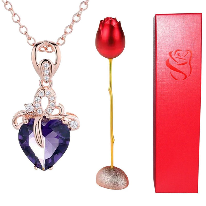 Rose Holder Eternal Love Necklace