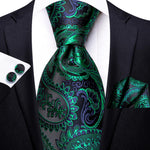 Floral Black Gold Ties Paisley NeckTie