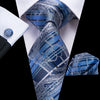 Peacock Blue Novelty Design Silk Tie