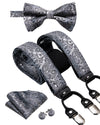 6 Clips Braces Bow Tie Hanky Cufflinks