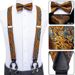 6 Clips Braces Bow Tie Hanky Cufflinks