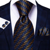 Peacock Blue Novelty Design Silk Tie