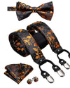 6 Clips Braces Bow Tie Hanky Cufflinks