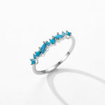 Silver Elegant Turquoise Trendy Female Ring