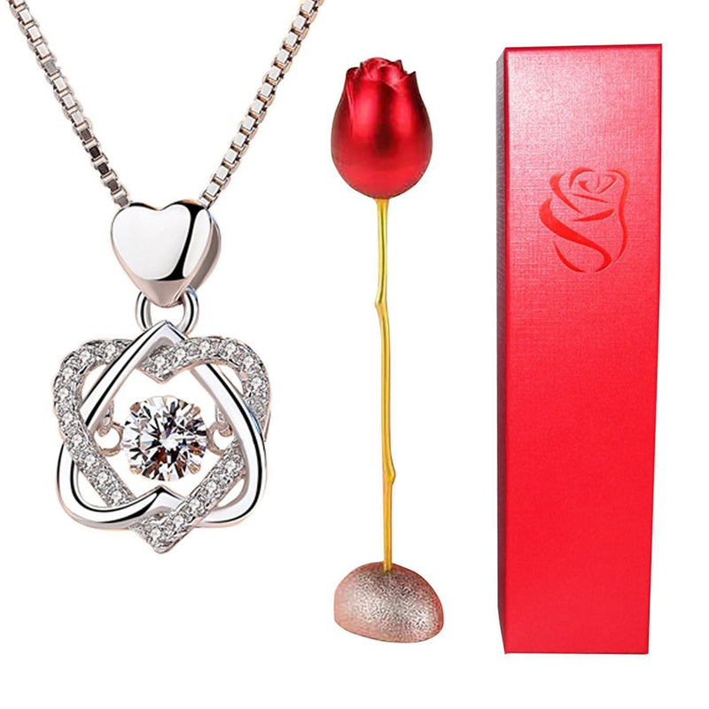 Rose Holder Eternal Love Necklace