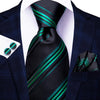 Peacock Blue Novelty Design Silk Tie