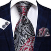 Floral Black Gold Ties Paisley NeckTie