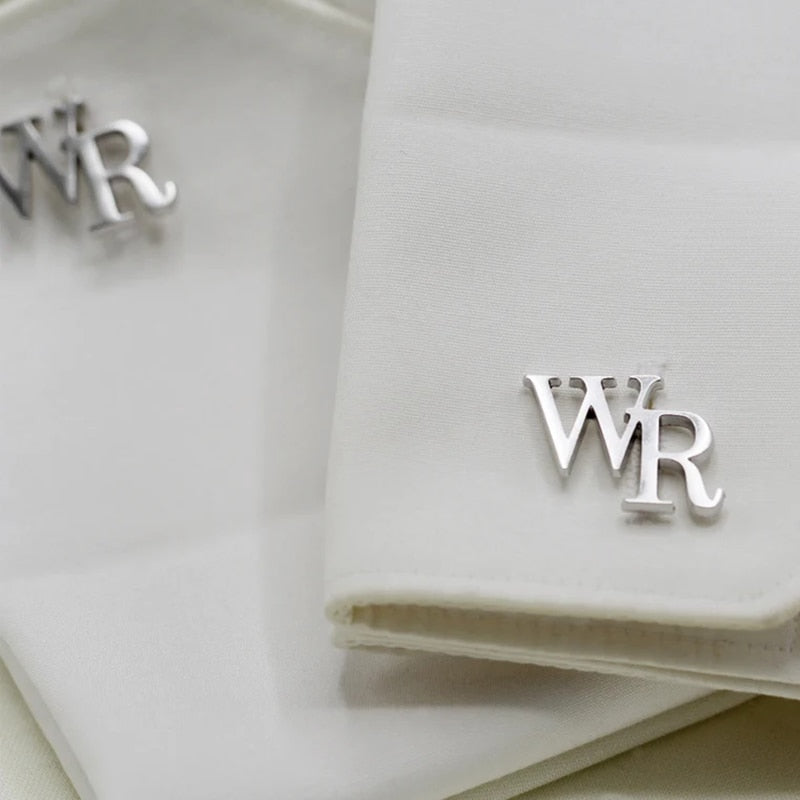 Custom One Pair Two Letters Cufflinks