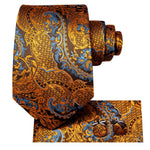 Floral Black Gold Ties Paisley NeckTie