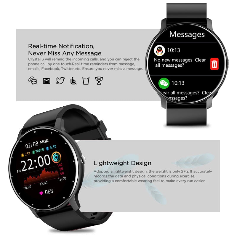 Touch Screen Sport Fitness Watch IP67