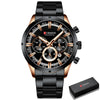 Luxury Sports Quartz Mens Watches Full Steel