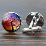 Life Tree Suit Shirt Cuff Links Men Accessories