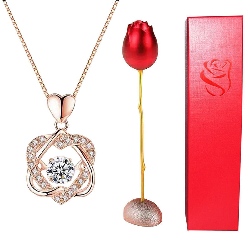 Rose Holder Eternal Love Necklace