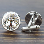 Life Tree Suit Shirt Cuff Links Men Accessories