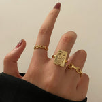 Trendy Butterfly Metal Punk Rings