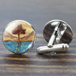 Life Tree Suit Shirt Cuff Links Men Accessories